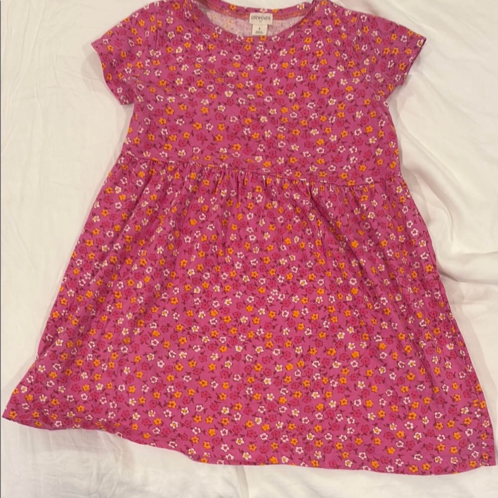 Crewcuts Pink Floral Kids Dress